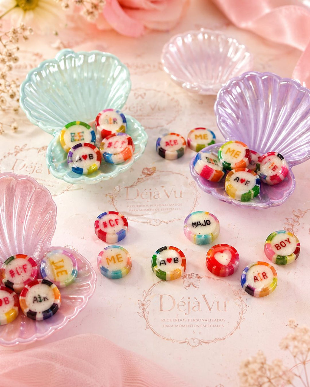 Caramelos Personalizados en Cajita Concha Marina | DéjàVu