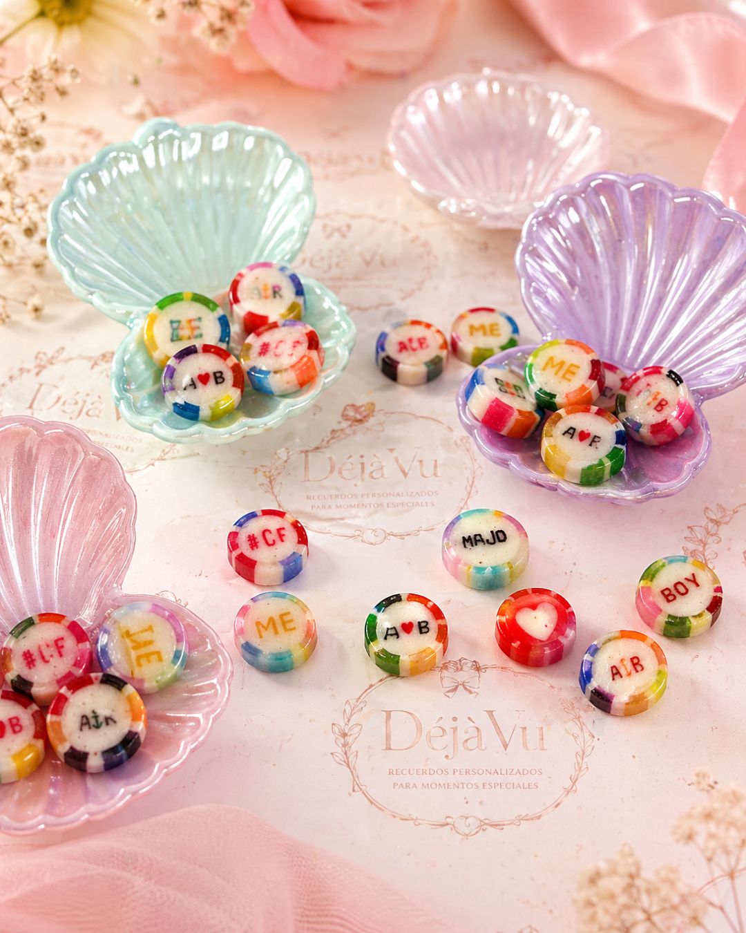 Caramelos Personalizados en Cajita Concha Marina | DéjàVu