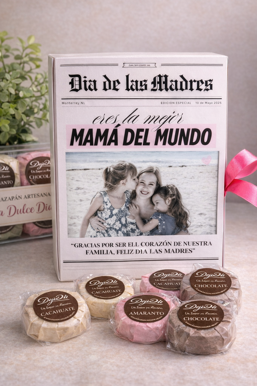 Dulce Diario de Mamá con Mazapán Artesanal | Caja Personalizada con Foto DéjàVu