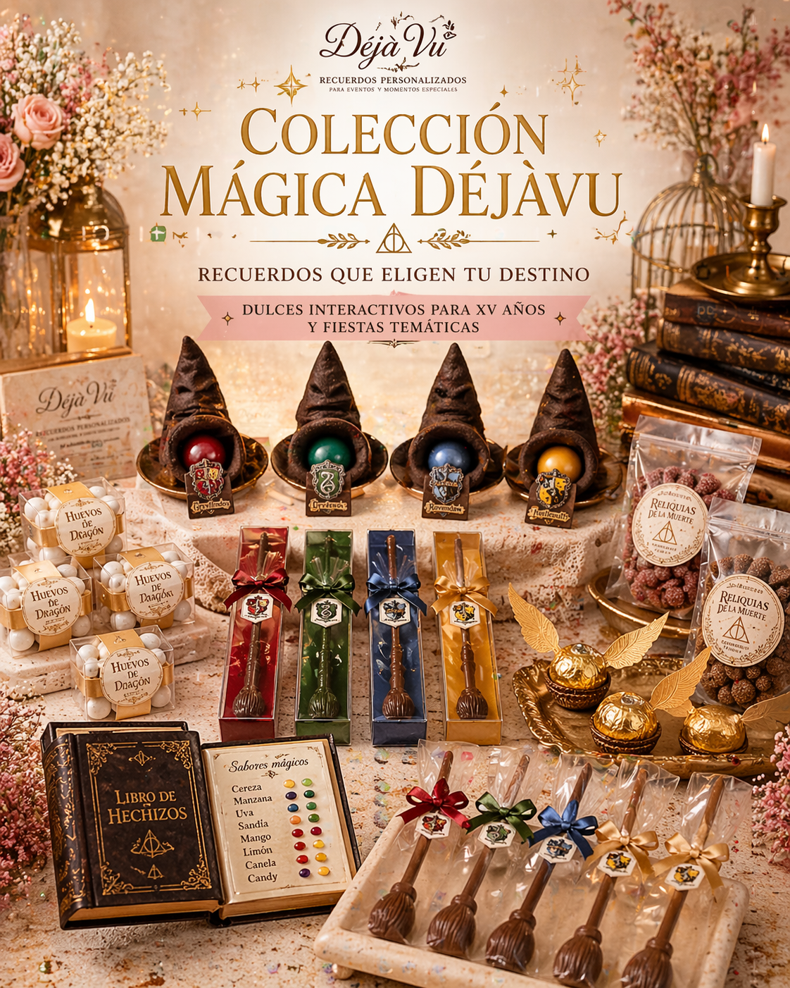 Colección Mágica Completa Harry Potter | Kit Interactivo Dulces y Recuerdos | DéjàVu