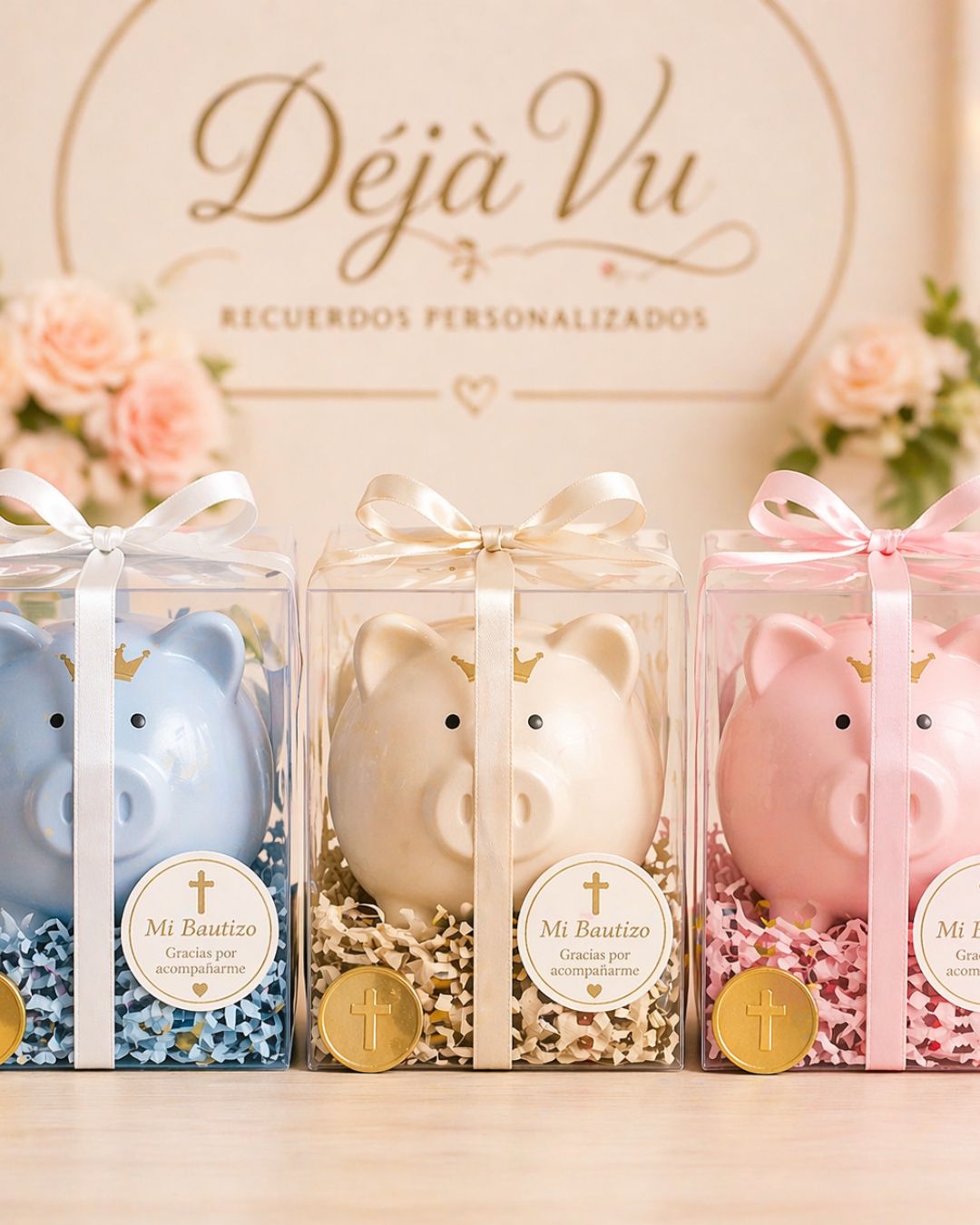 Alcancía de Cerámica Personalizada con Caja de Regalo