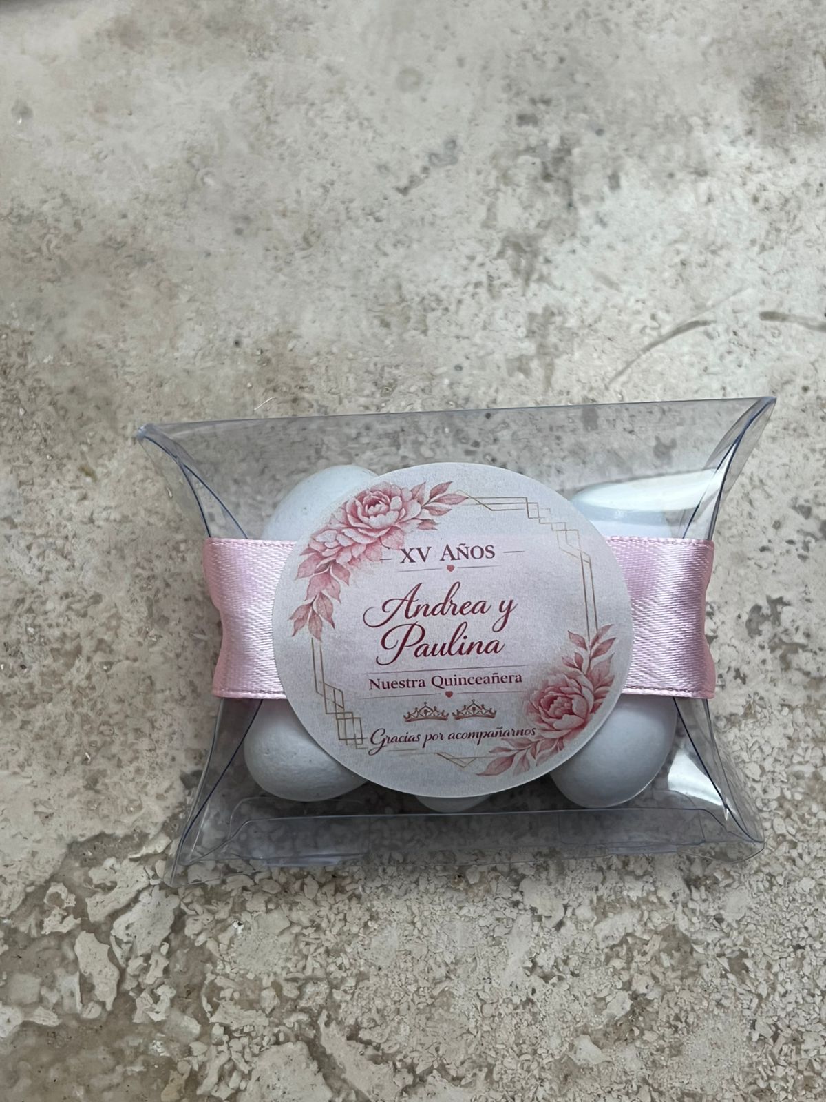 Almendras personalizadas para eventos – 5 piezas en caja elegante | Recuerdos para boda, bautizo y baby shower