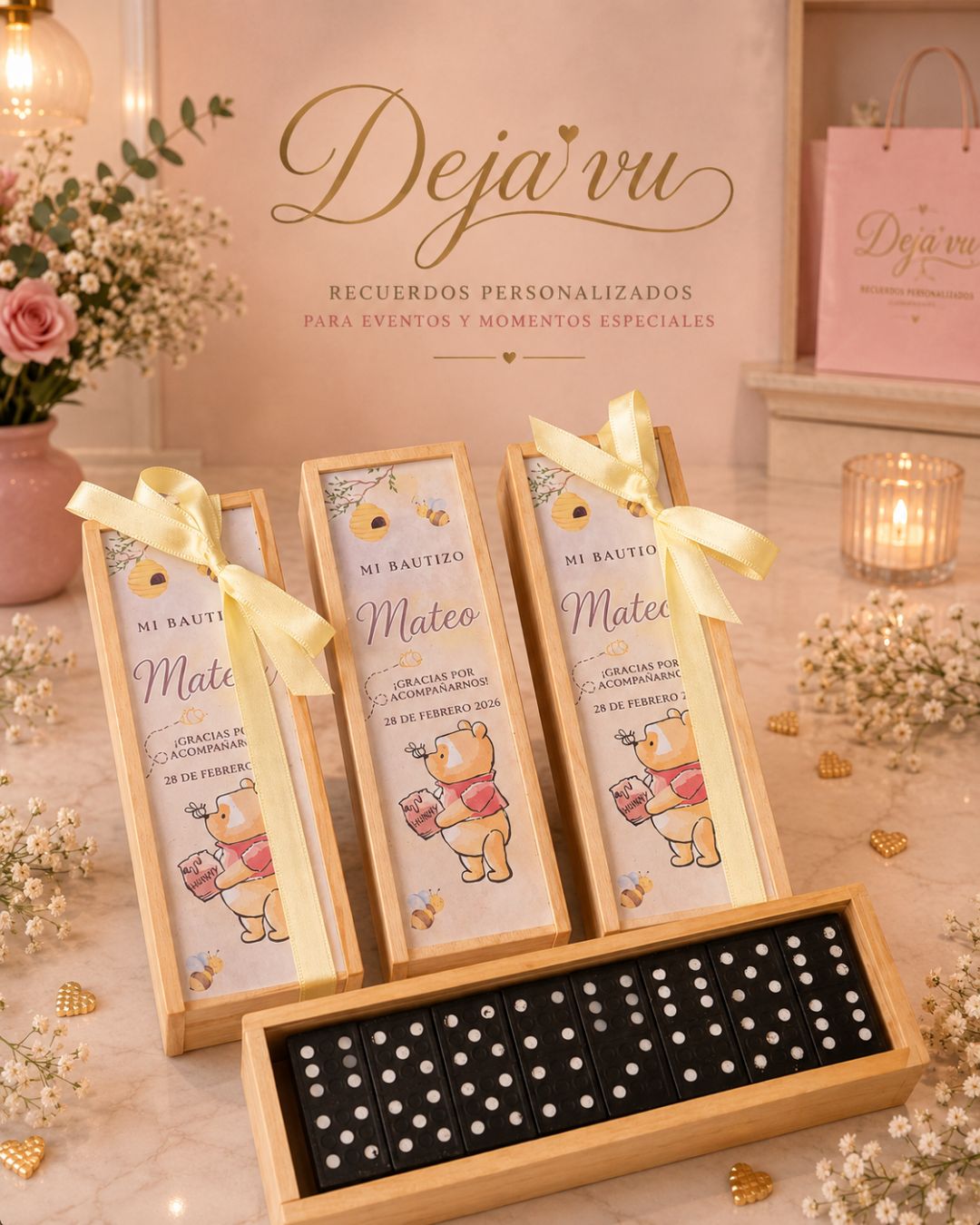 Dominó de Madera Personalizado para Eventos | Recuerdo Único para Invitados